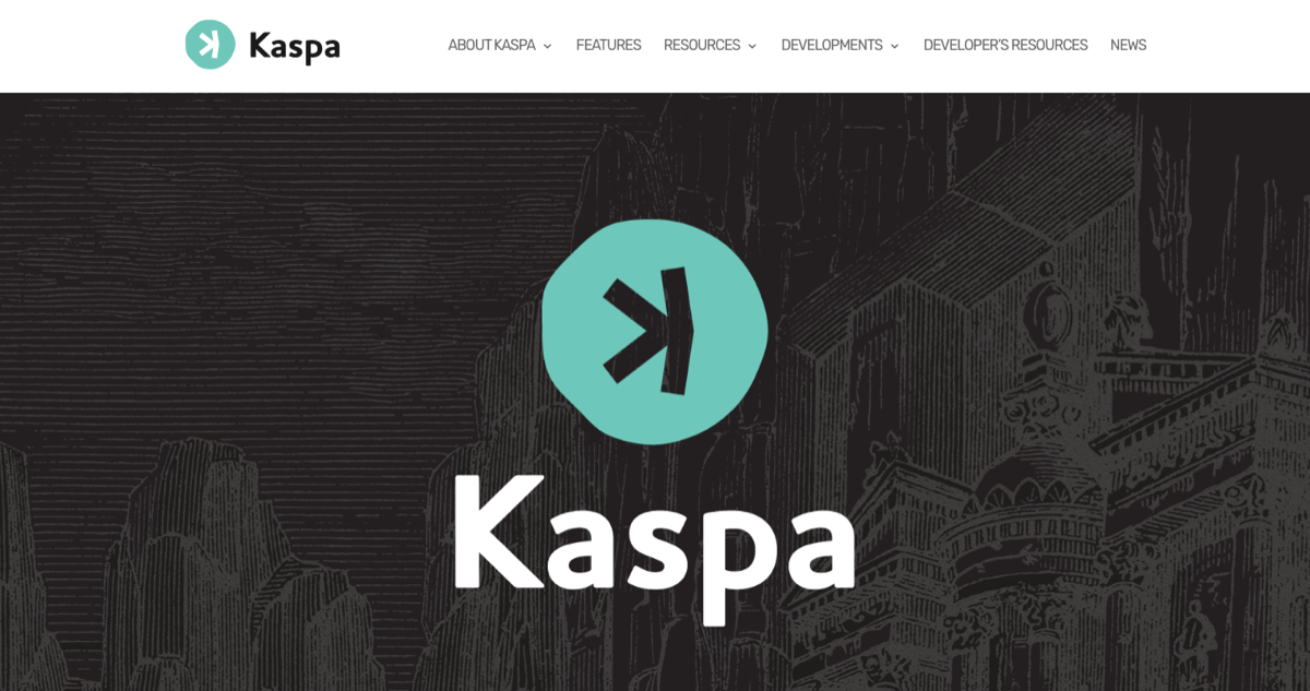 Kaspa公式サイトのトップビジュアル